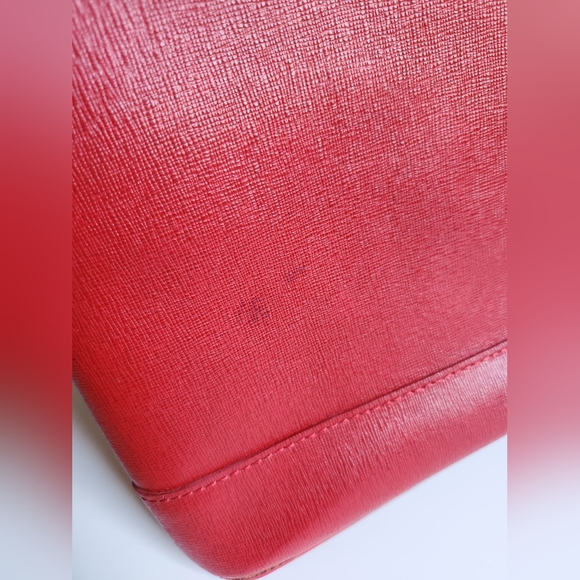 Borse in Pelle NWOT Bucket Bag Purse Red - Picture 11 of 12